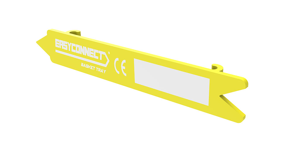 Etiqueta identificativa Easyconnect colocada en bandeja portacables