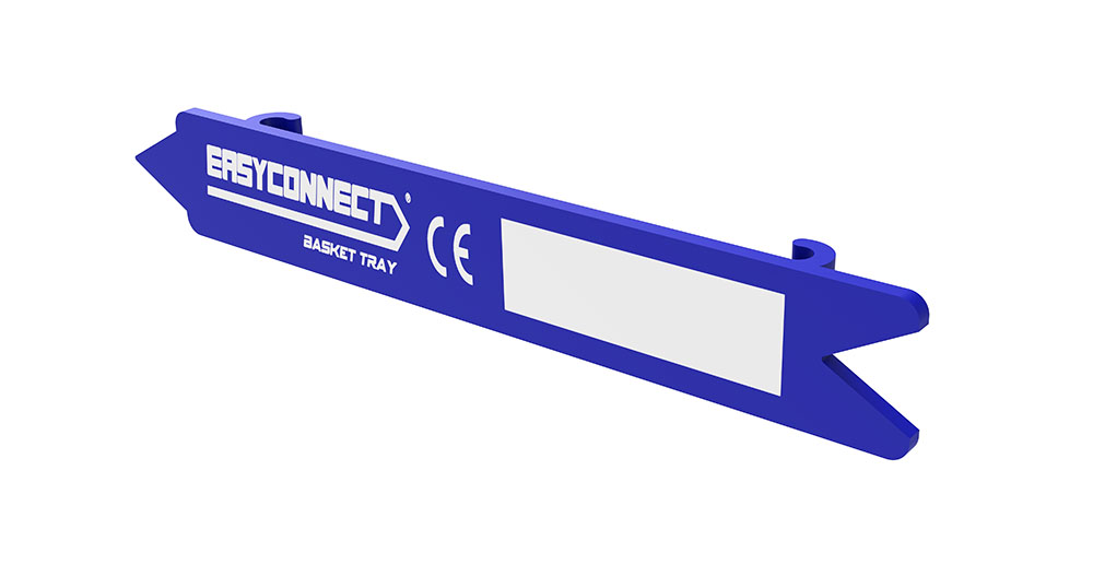 Etiqueta identificativa Easyconnect colocada en bandeja portacables